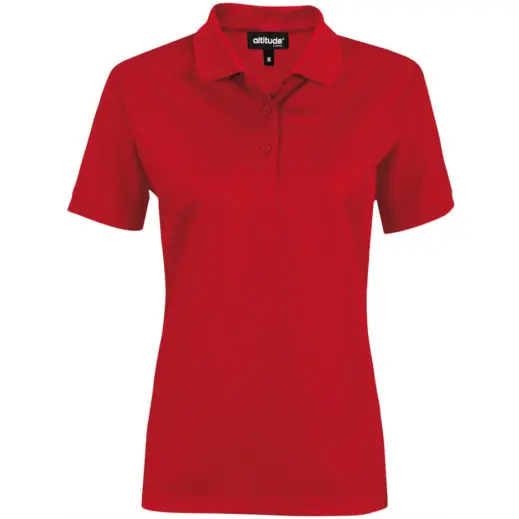 Ladies Exhibit Golf Shirt Red